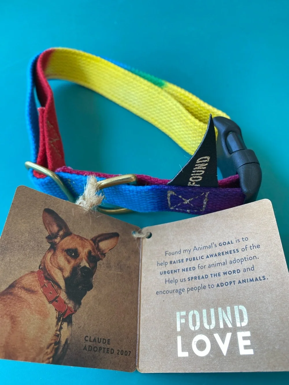 NWT “Found My Animal” Dog Collar. Tye Dye. XL. Handcrafted in USA